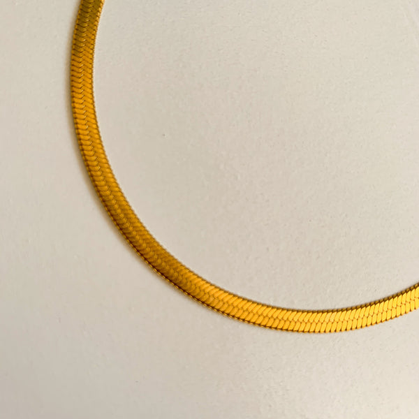 Gladys Snake Chain Anklet - Gold