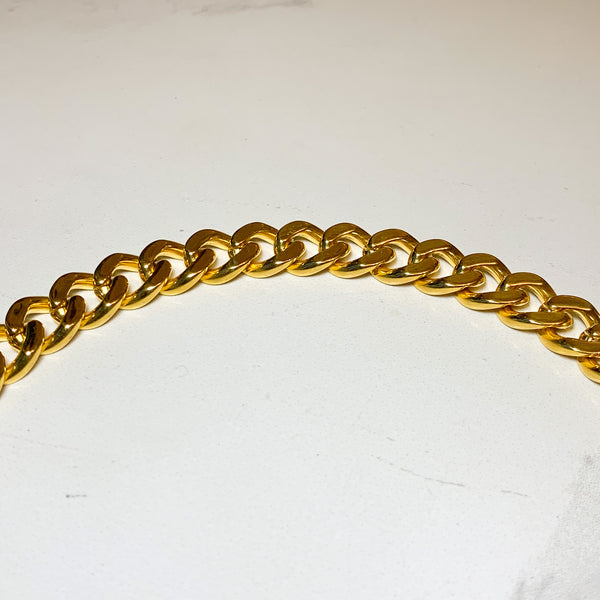 Cleo Cuban Set - Bracelet & Necklace - Gold