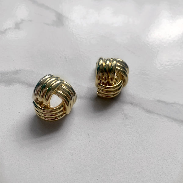 Emma Twisted Rope Earrings - Gold