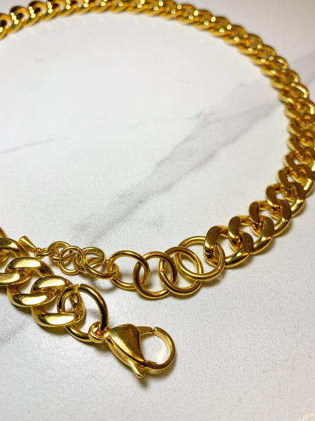 Cleo Cuban Necklace - Gold