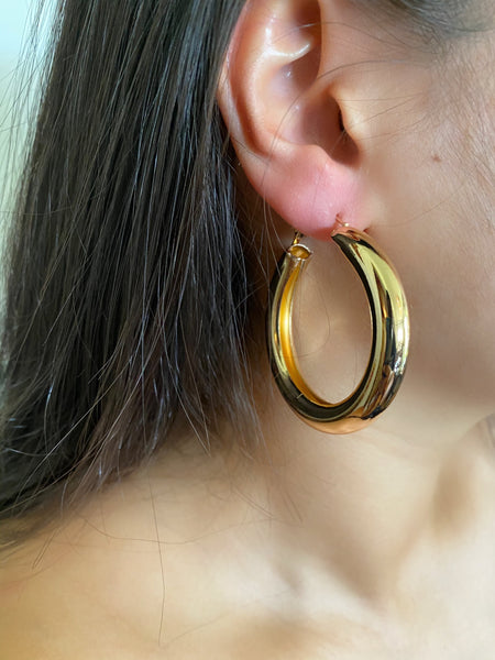 Bobbi Chunky Hoop - Gold