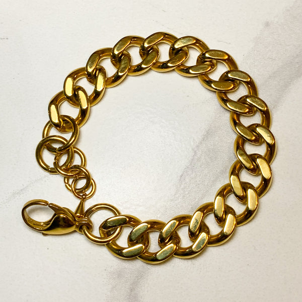 Cleo Cuban Bracelet- Gold