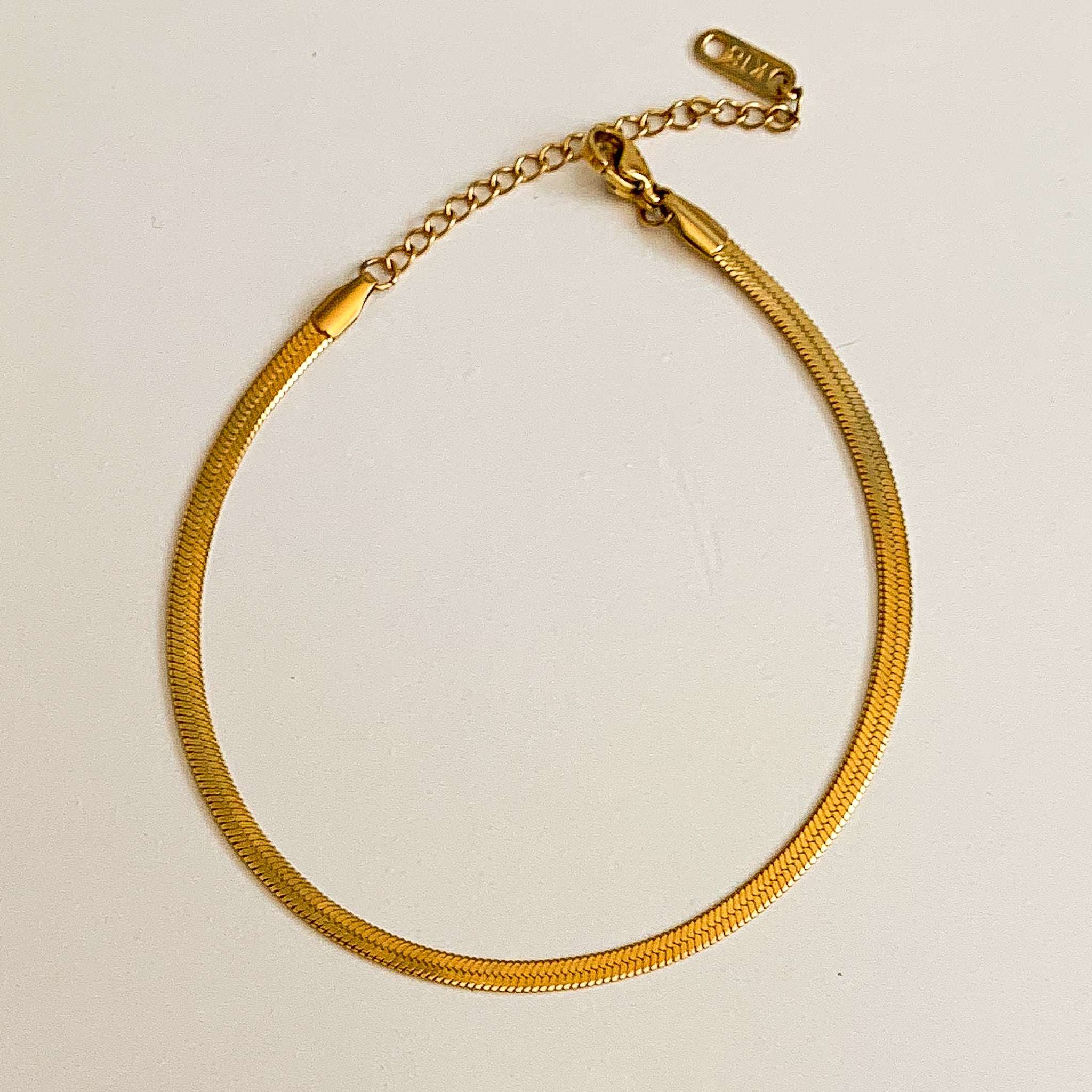 Gladys Snake Chain Anklet - Gold