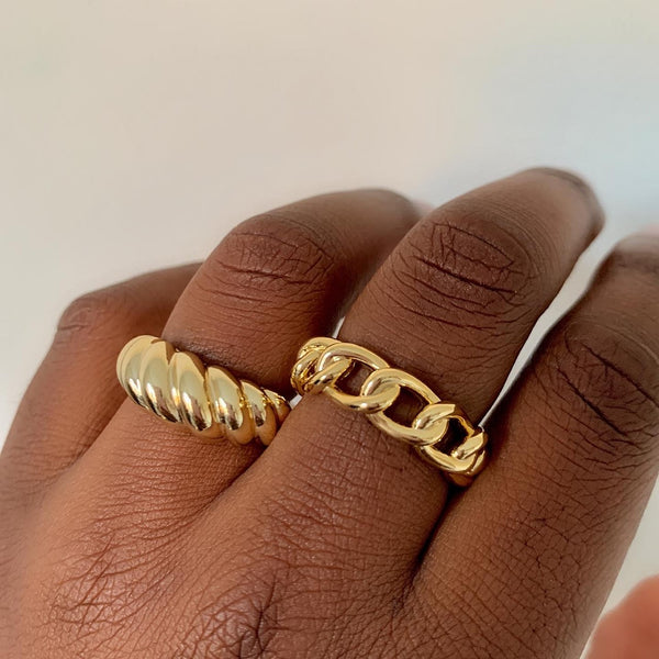 Joey Chain Ring - Gold